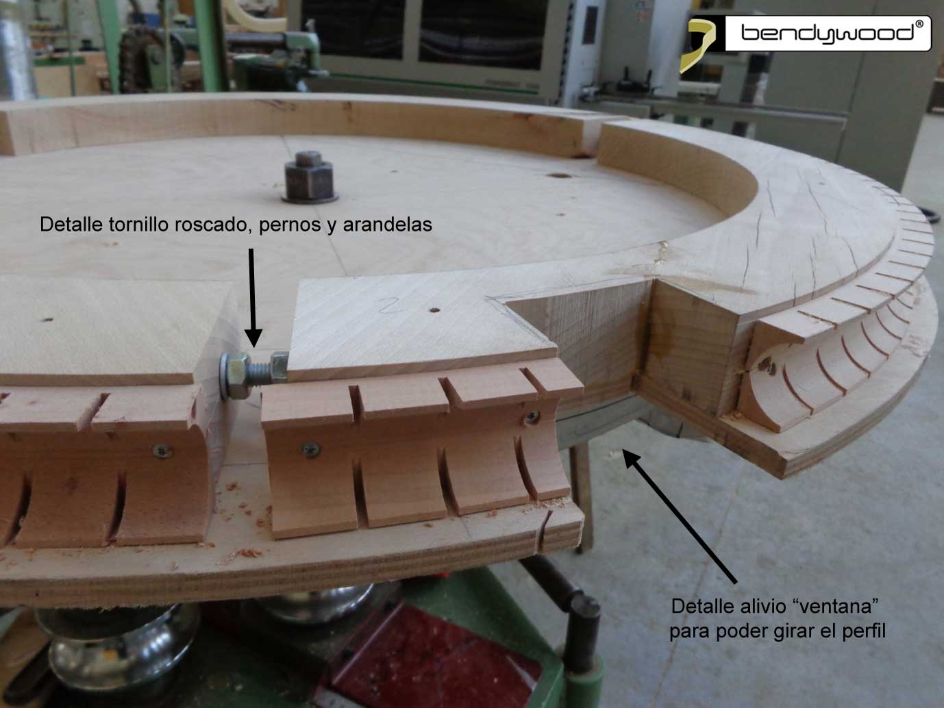 Molde con alivio "ventana" - Candelabro en Bendywood®